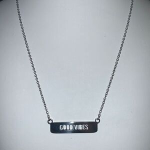Silver Necklace “Good Vibes”